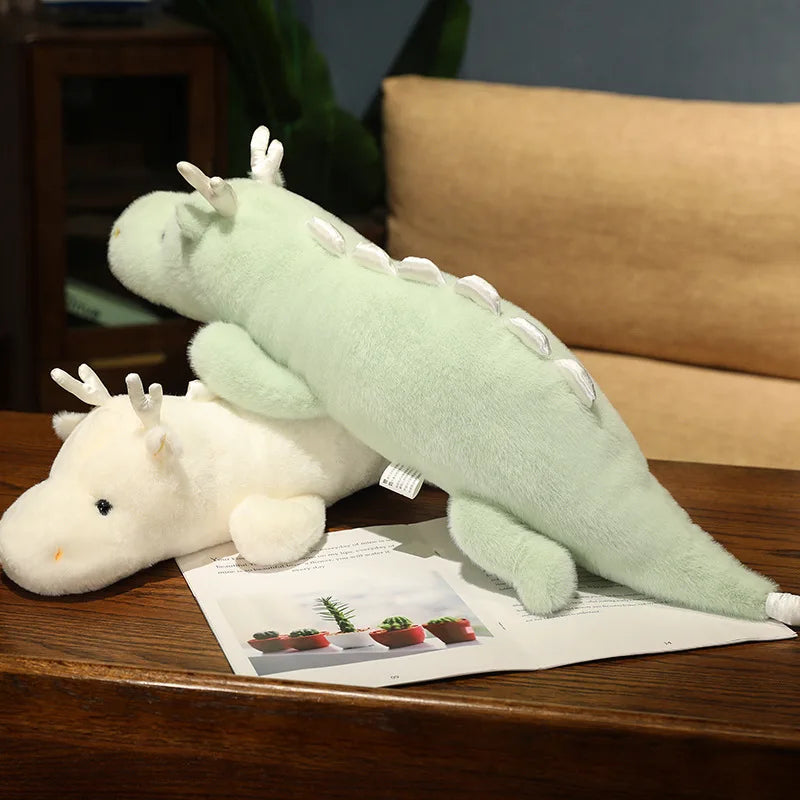 Drago the Giant Stuffed White Dragon Plush Pillow