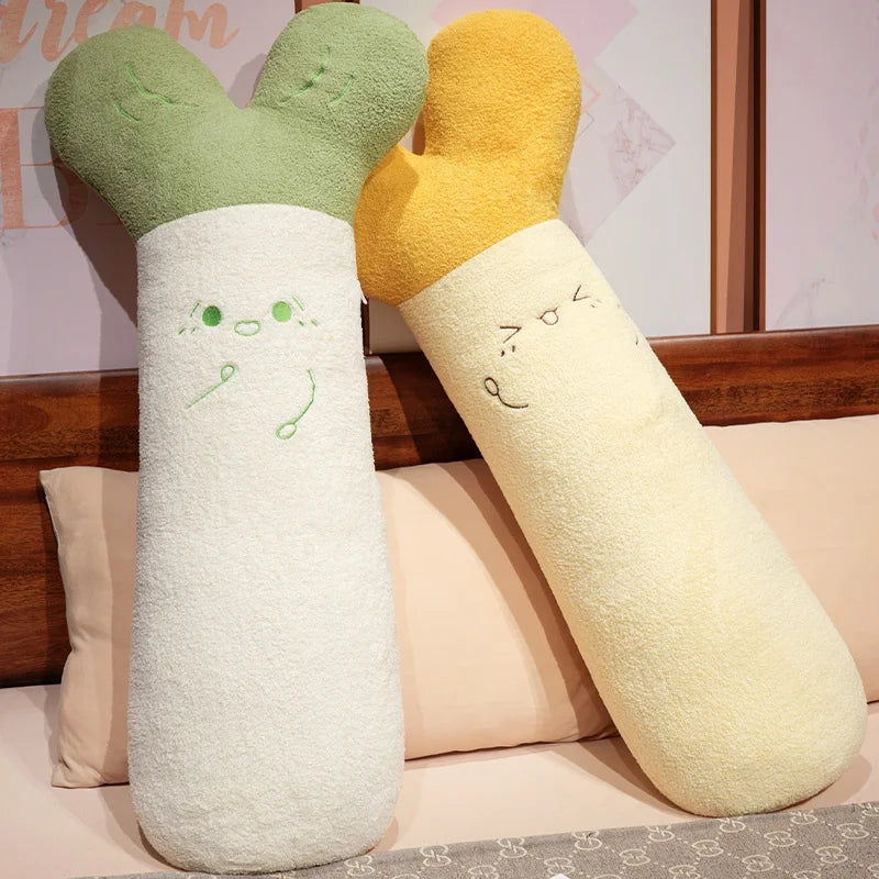 Long Veggie Friends Kawaii Snuggle Plushie Pillow