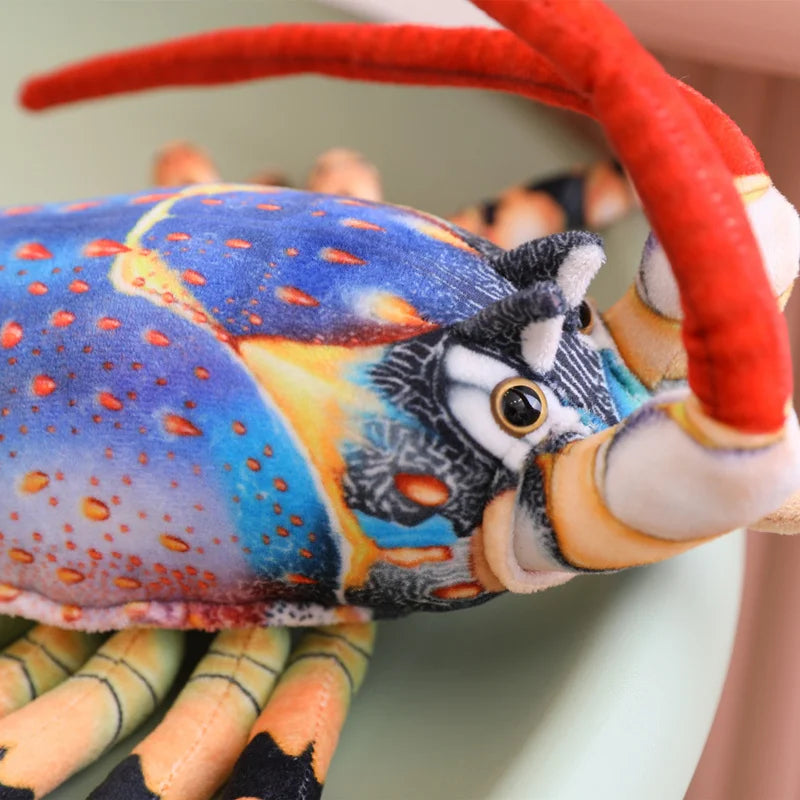 Clawdia the Vivid Colorful Lobster Throw Pillow Plush