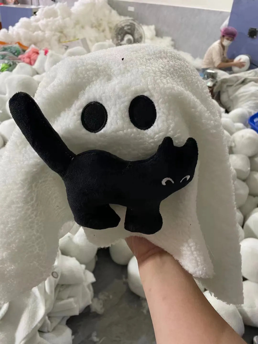 Boo the Kawaii Fat Pumpkin Ghost Plush Pillow