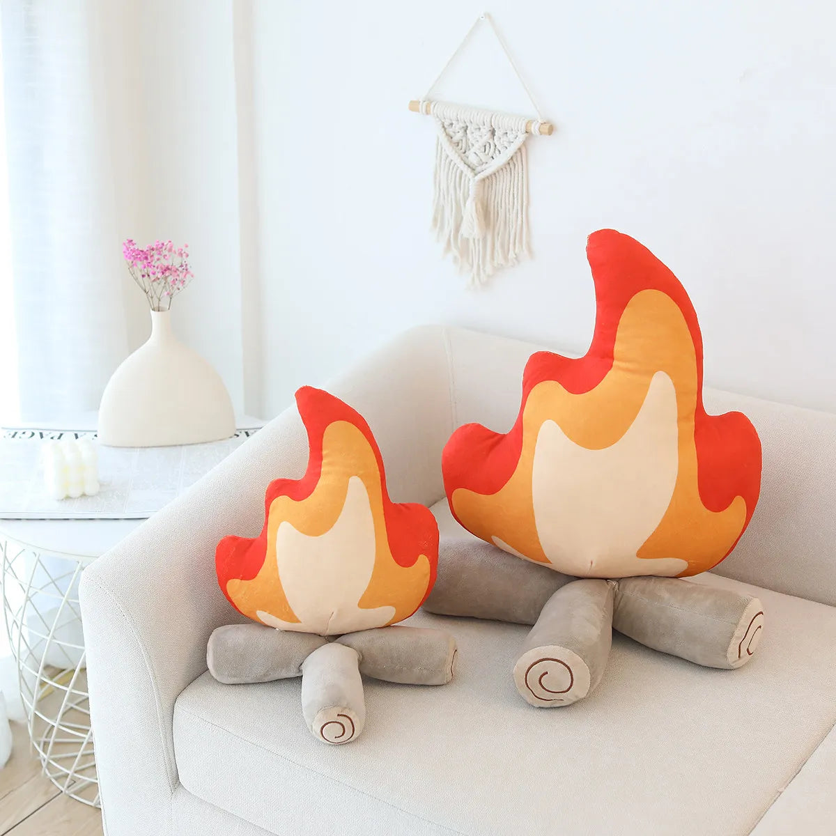 Blaze the Soft Simulation Bonfire Floor Cushion