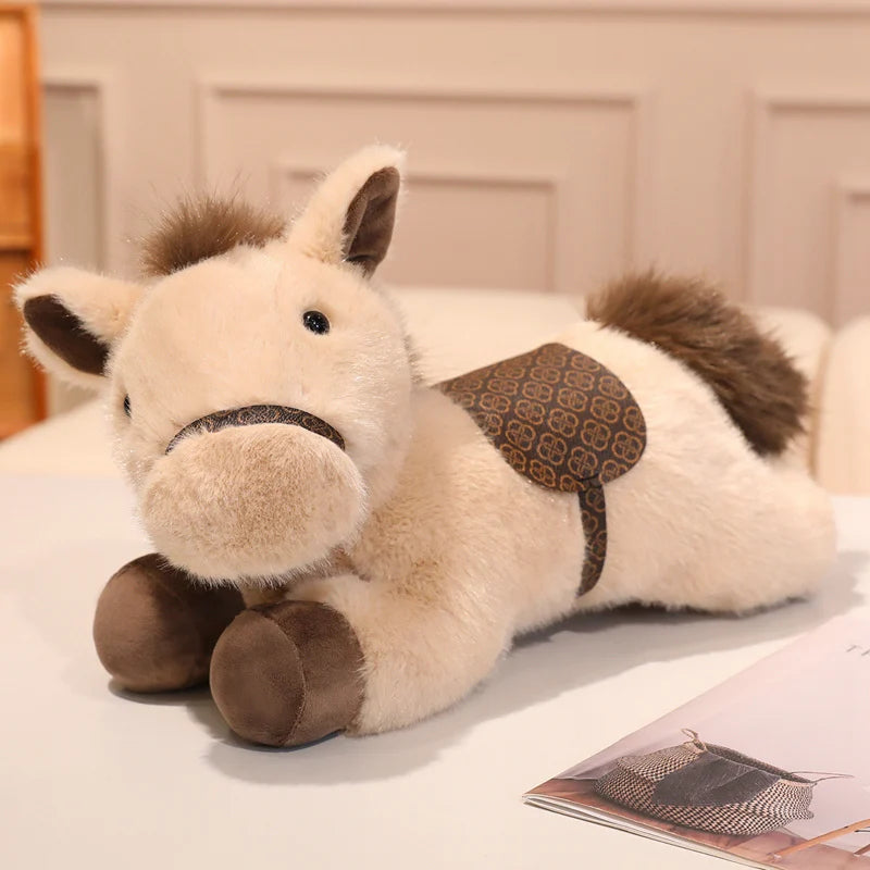 Chestnut the Super Realistic Lying Horse Plush Plushie