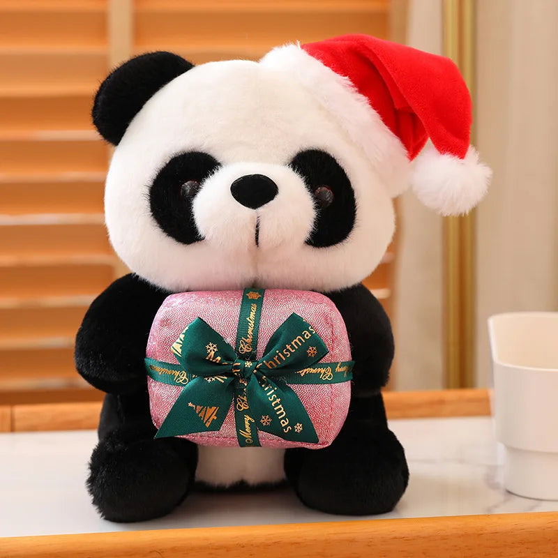 Panda the Christmas Dressed Holding Gifts Bear Plushie