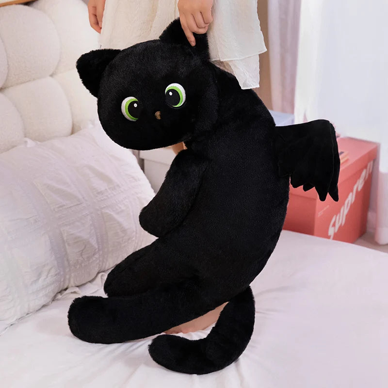 Nyx the Giant Black Winged Cat Halloween Plush