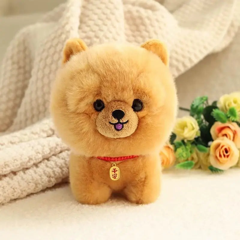 Biscuit the Realistic Husky Corgi Chow Akita Dog Plushie