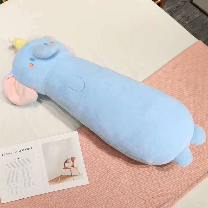 Long Body Snuggle Cat Seal Plush Pillow