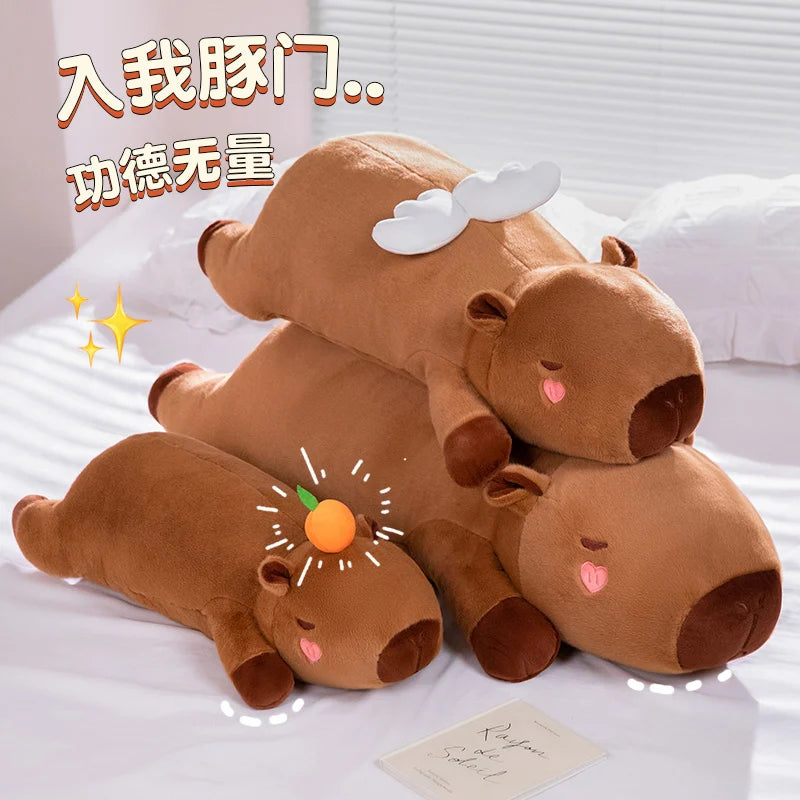 Capy the Lazy Giant Strip Capybara Plush