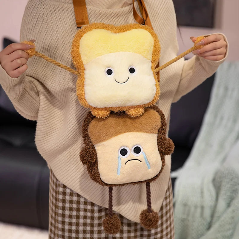Toasty the Kawaii Toast Bread Crossbody Bag Plushie