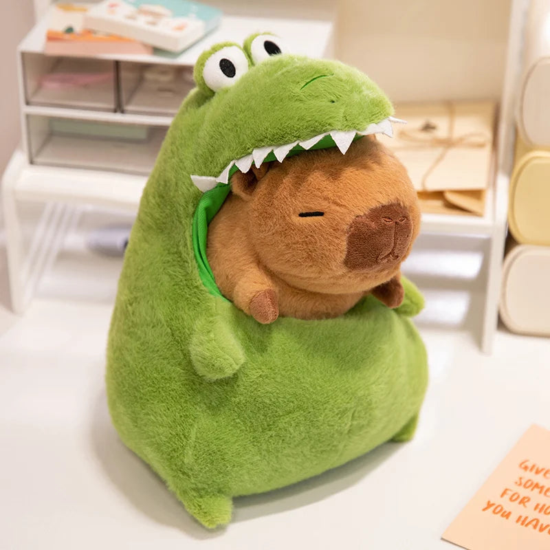 Capy the Green Dinosaur Fluffy Capybara Anime Plushie
