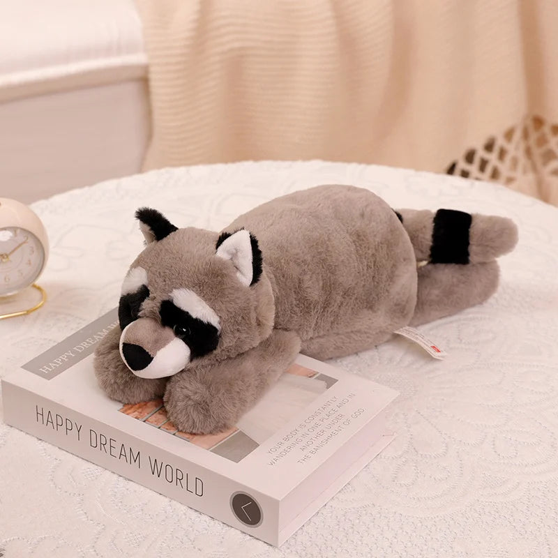 Remy the Sleepy Long Raccoon Snuggle Pillow