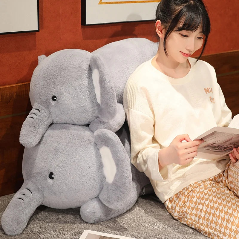 Ellie the Kawaii Soft Cartoon Elephant Plush Pillow