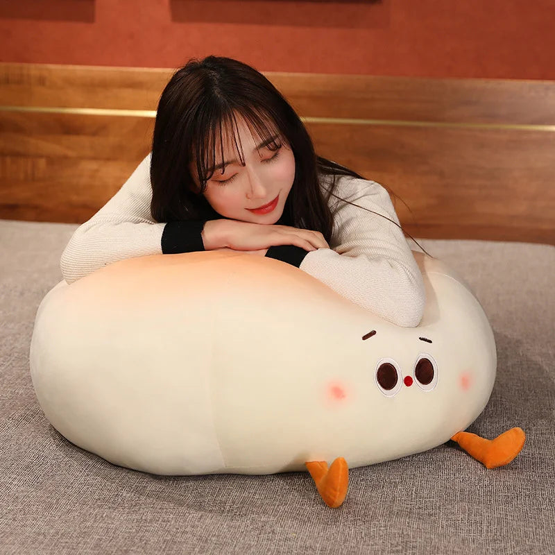 Steamy the Kawaii Stuffed Bun Bread Cartoon Plush Pillow
