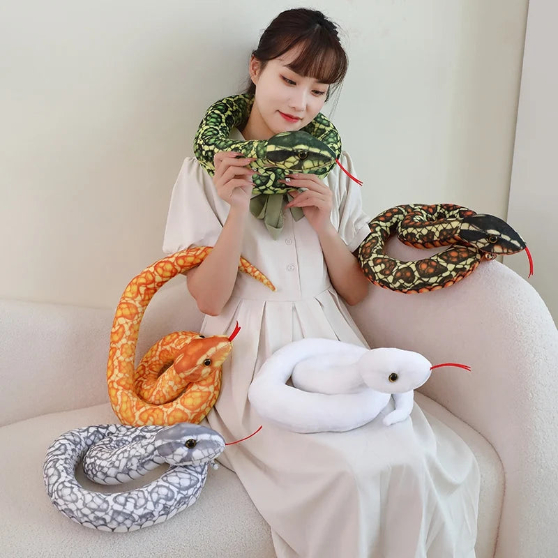 Noodles the Giant Long Kawaii Snake Snuggle Plushie