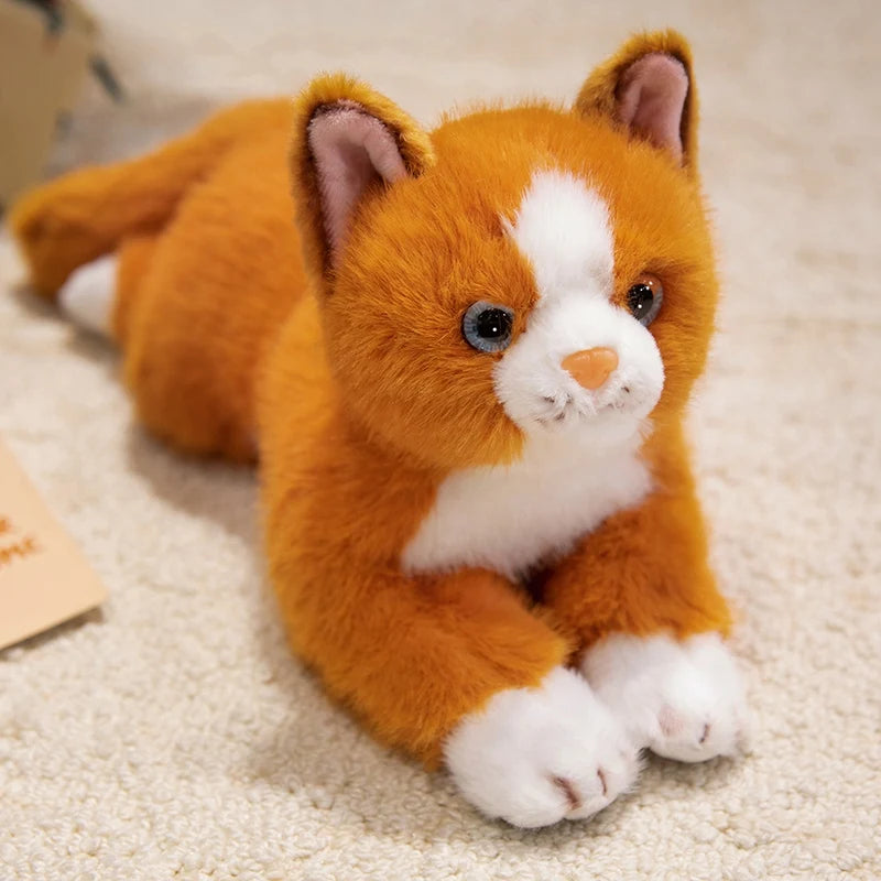 Mittens the Fluffy Lying Kitten Cat Simulation Plushie