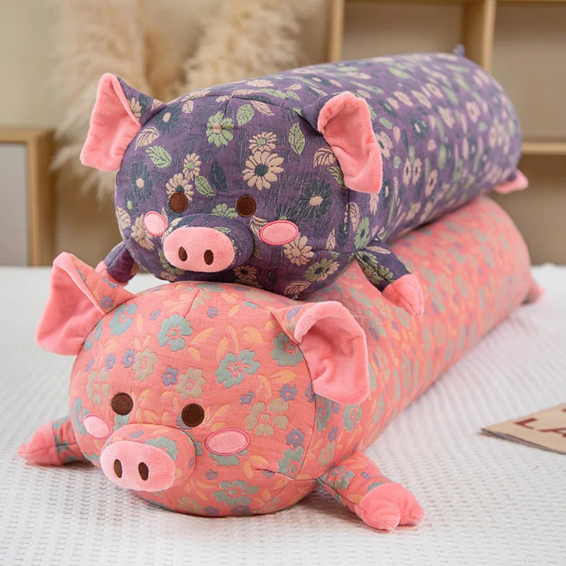 Piggy the Kawaii Long Printed Pig Plush Pillow
