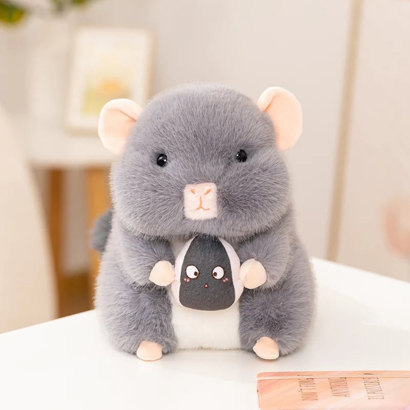 Hammy the Kawaii Golden Bear Mouse Carrot Snuggle Plushie