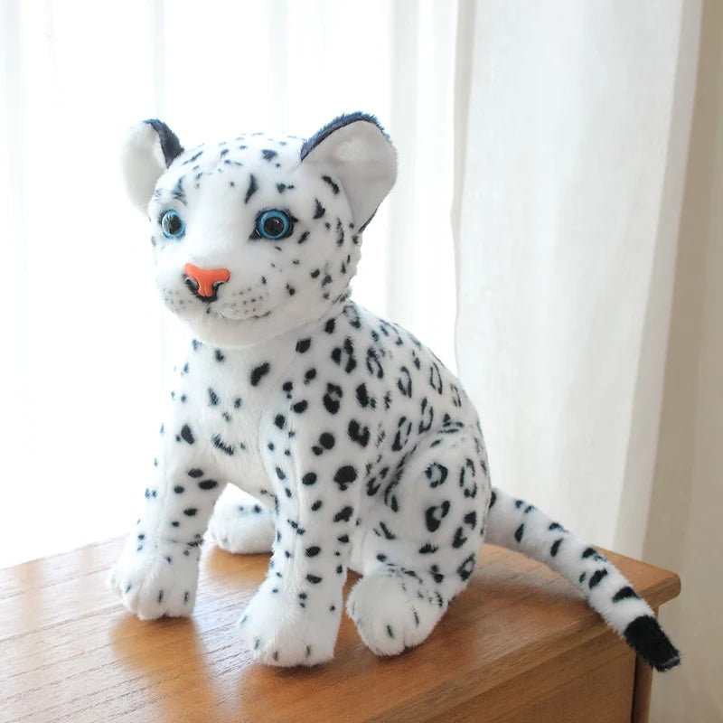 Lifelike Kawaii Snow Leopard Black Leopard Forest Plushie