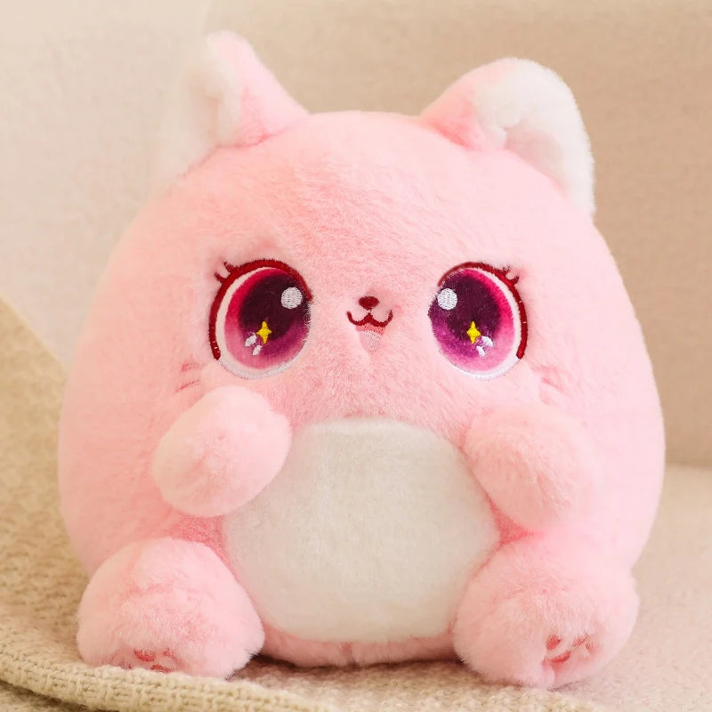 Big-Eyed Kawaii Rainbow Cat Snuggle Plushie