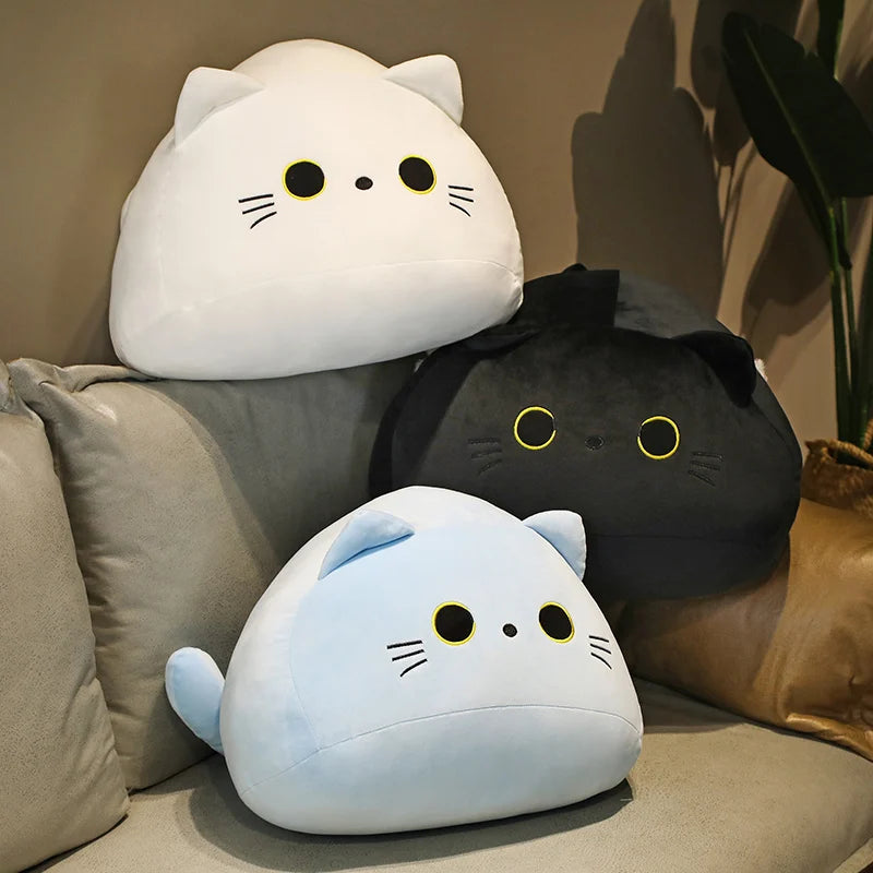 Shadow the Chonky Black Cat Shaped Plush Pillow