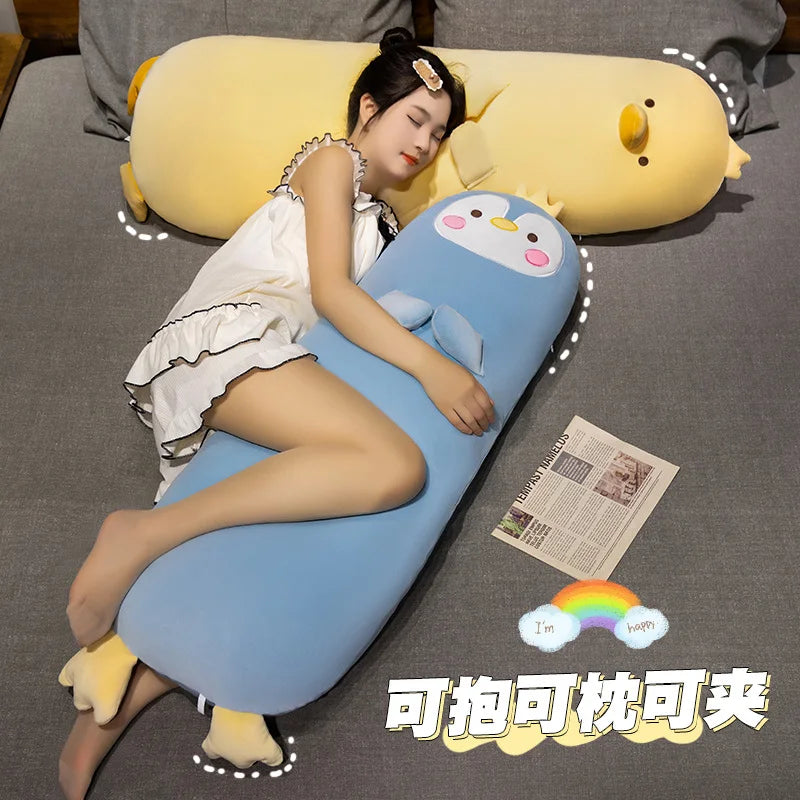 Waddles the Long Chick Penguin Dino Bolster Plush