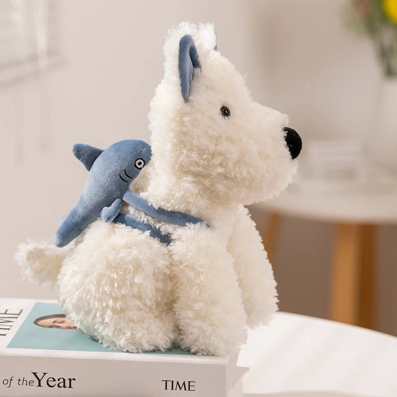Schnauzer the Kawaii Dog with Shark Bag Plush Plushie