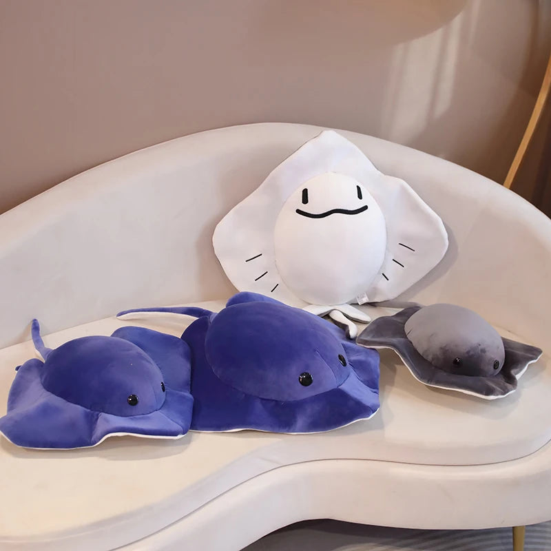 Manta the Kawaii Ray Throw Sofa Plush Pillow