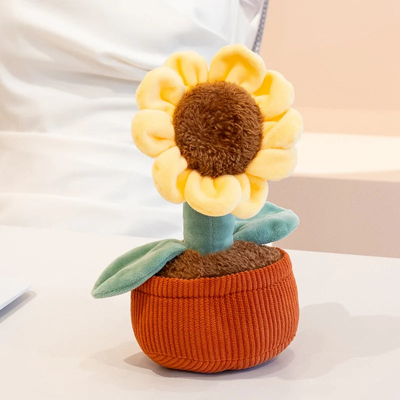 Bloomie the Kawaii Persimmon Sunflower Potted Plush Decor