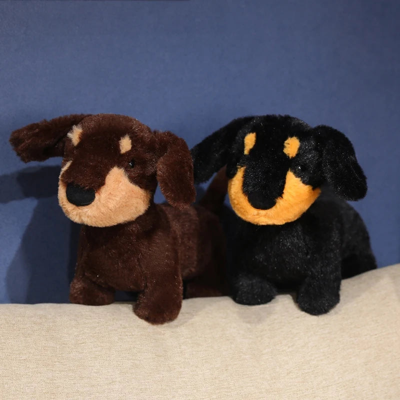 Slinky the Scarf-Dressed Dachshund Standing Plush
