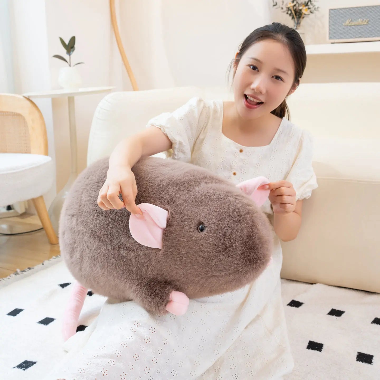 Squeaky the Soft Grey Mouse Plush