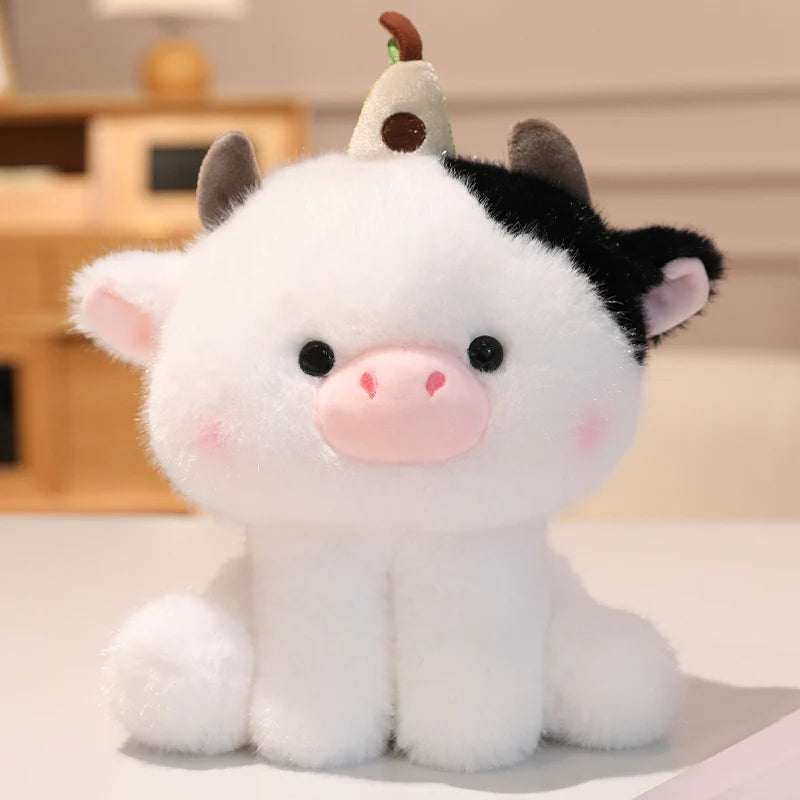 Chubby Sitting Kawaii Panda Bear Cow Snuggle Plushie