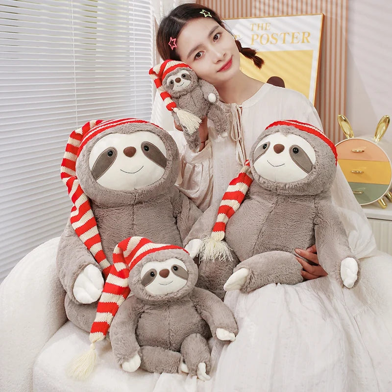 Lazy the Kawaii Sloth with Hat Snuggle Plush