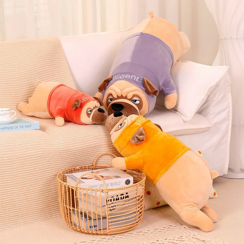 Wrinkles the Chubby Shar Pei Pug Dog Plush Pillow