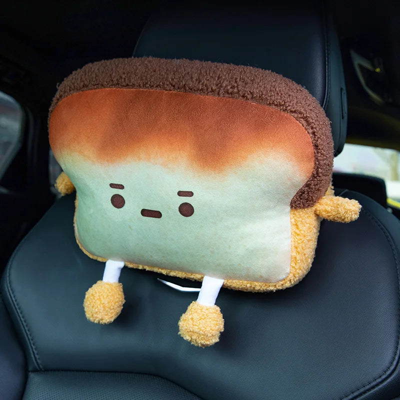 Toasty the Kawaii Arms Legs Bread Car Head Plush Cushion