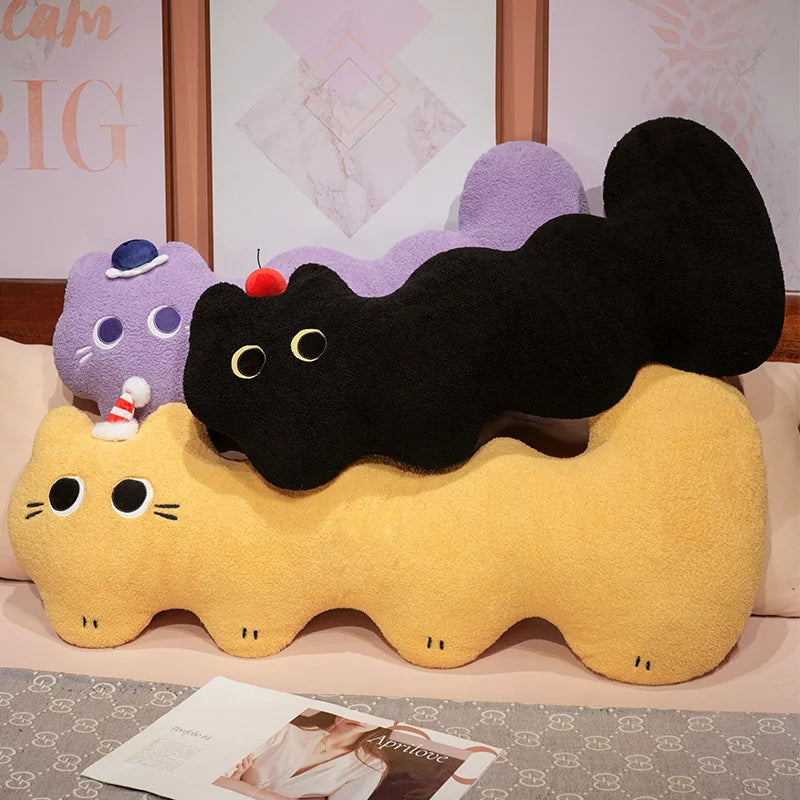 Candy the Kawaii L-Shaped Long Cat Snuggle Pillow