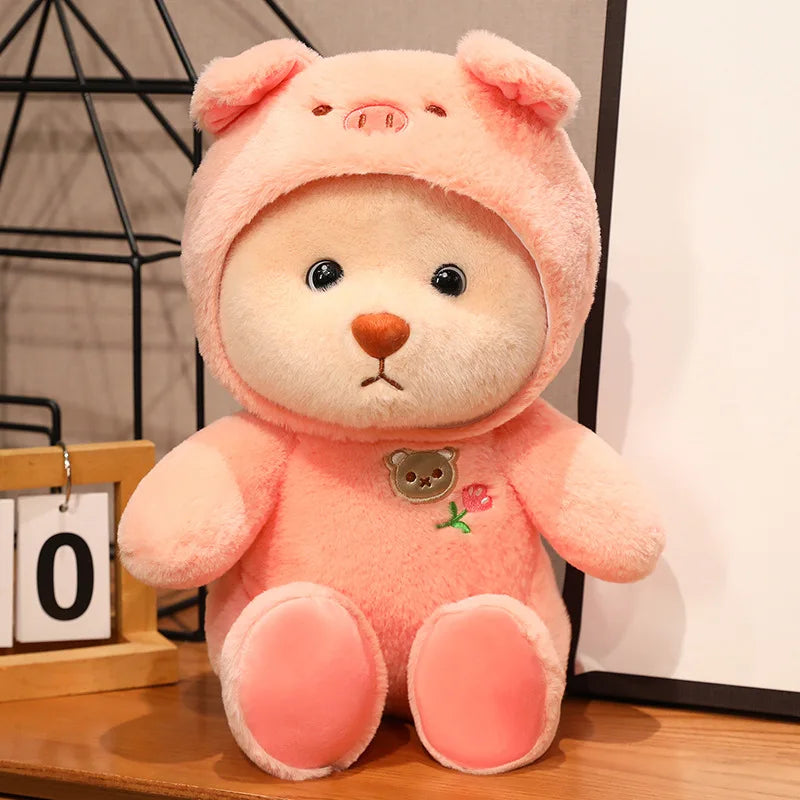 Kawaii Dressed-Up Pig Dino Bear Cosplay Plushie Collection