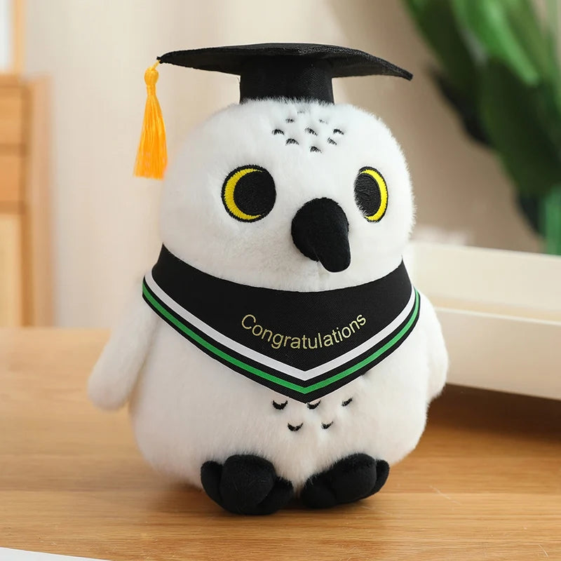 Hootie the Scholarly Kawaii Graduate Owl Snuggle Plushie