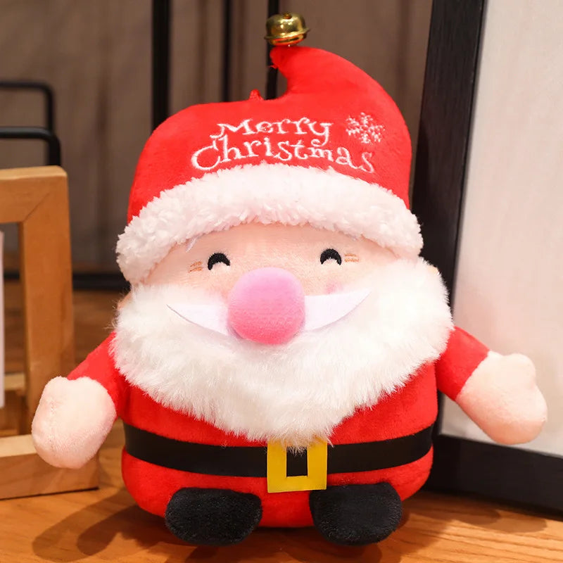 Jolly Christmas Santa Reindeer Tree Soft Plush Pillow
