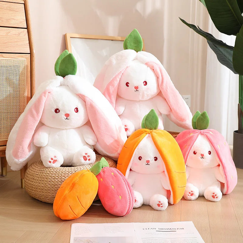 Bun Bun the Bunny Hiding in Strawberry Bag Plush