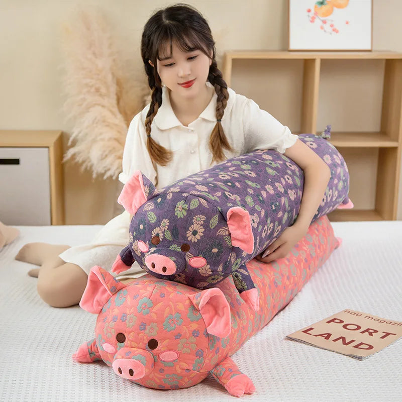 Piggy the Kawaii Long Printed Pig Plush Pillow