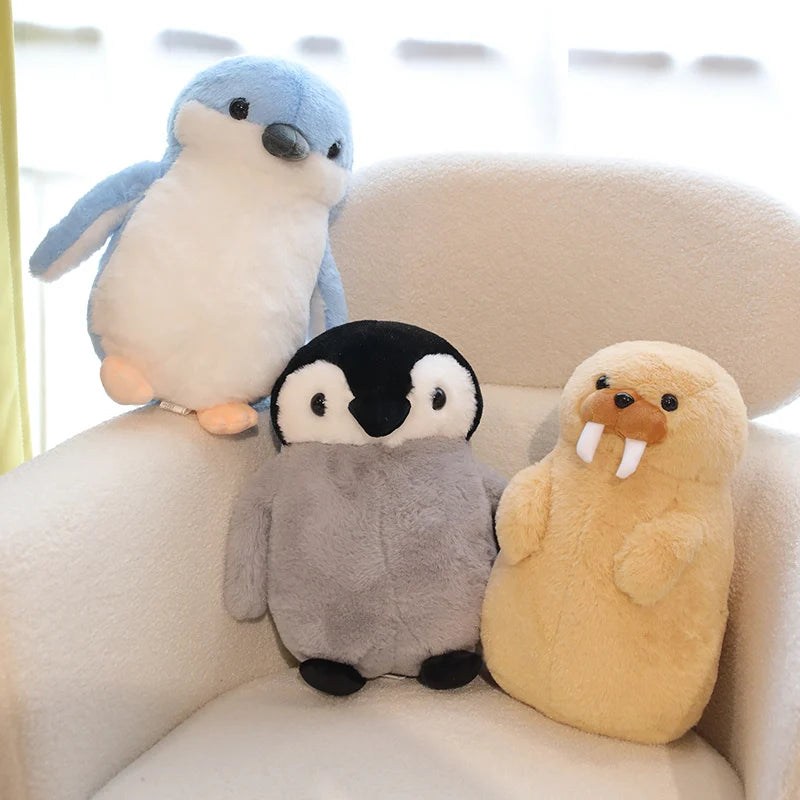 Waddles the Chubby Penguin Walrus Plush Pillow