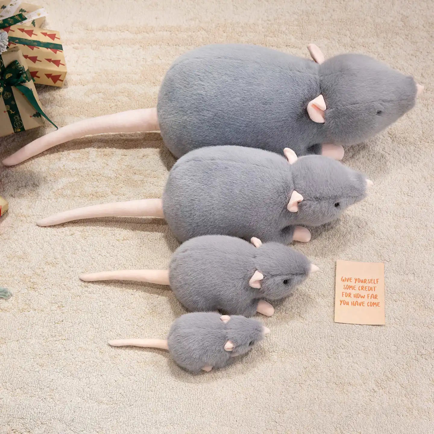 Squeaky the Kawaii Simulated Mouse Rat Plushie