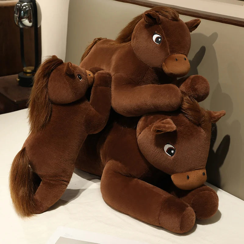 Prancer the Lounging Giant Kawaii Horse Plush Pillow