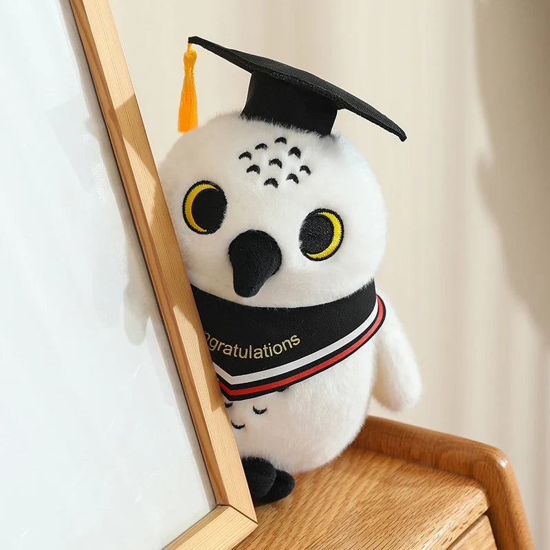 Hootie the Scholarly Kawaii Graduate Owl Snuggle Plushie