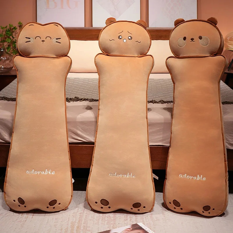 Toasty the Kawaii Butter Biscuit Cat Bear Long Body Plush Pillow