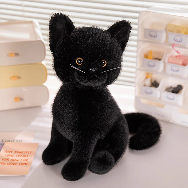 Mochi the Soft White Gray Kitten Plush Pillow
