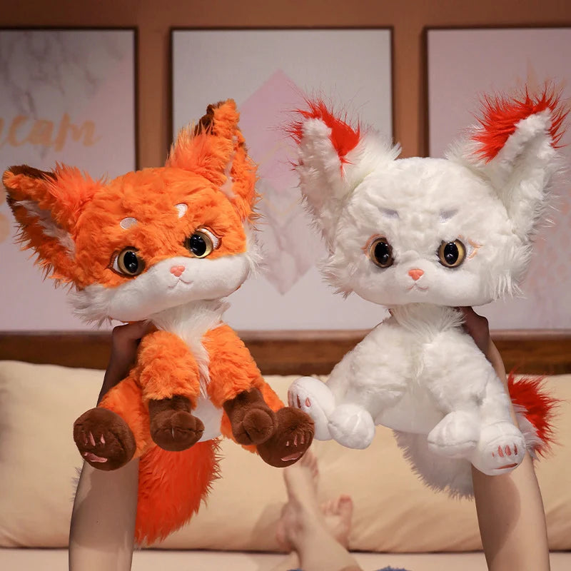 Amber the Kawaii Fluffy Fox Sofa Plush Pillow