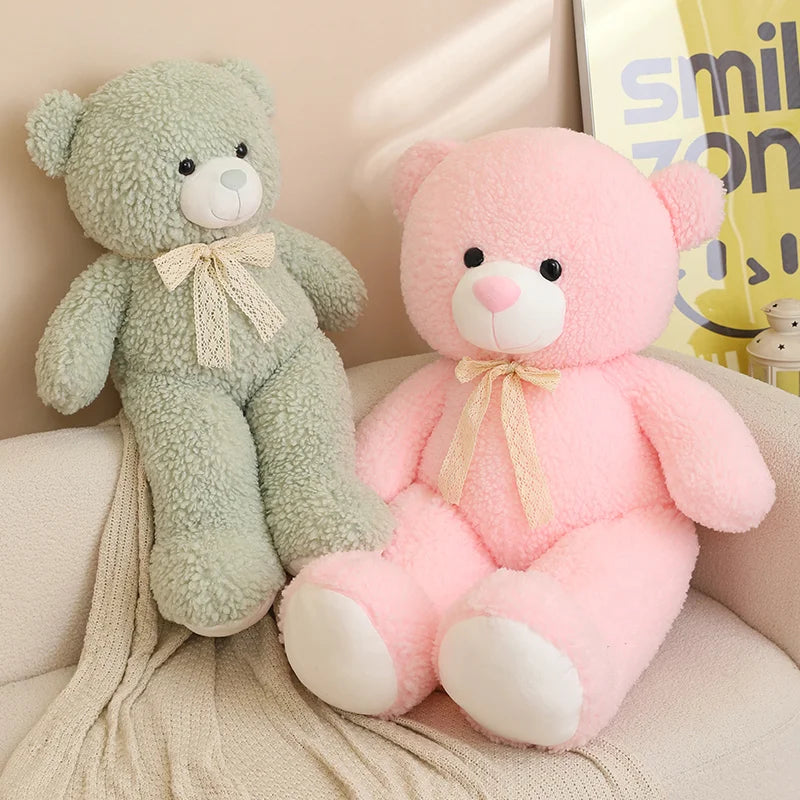 Giant Bow Tie Bear Kawaii Oversized Snuggle Plushie