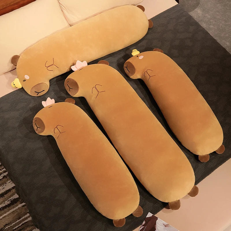 Capo the Chonky Brown Capybara Sleeping Pillow Plush