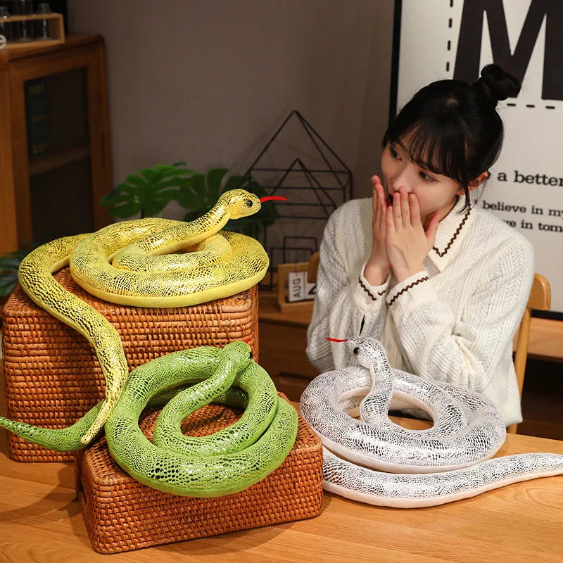 Tricky the Kawaii Giant Long Halloween Snake Snuggle Plushie