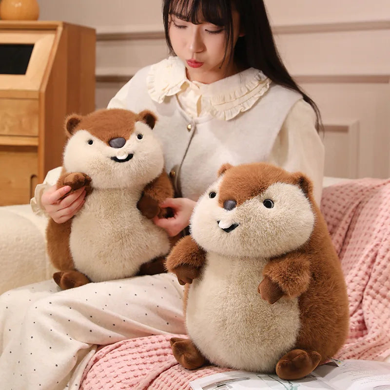 Kawaii Groundhog Marmot Snuggle Plushie